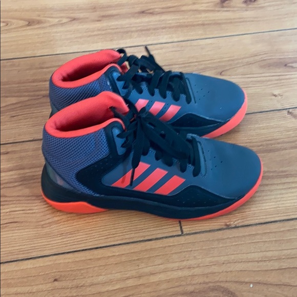 Adidas Unisex Red and Gray Basketball shoes size 3
